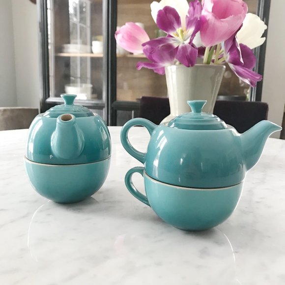 Le Creuset Stoneware Tea-for-OneTeapot & Cup - Picture 3 of 5